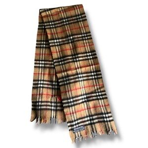 Burberry Tan Plaid Scarf